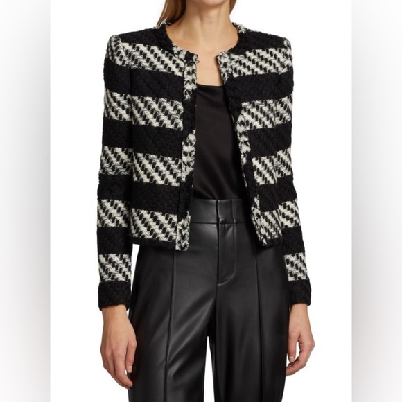 Alice + Olivia - Kidman Striped Tweed Jacket - Size Small​​